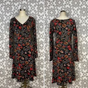 Retro Y2K Paisley Sweater Dress